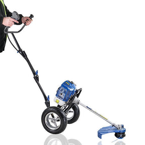 Hyundai 52cc Petrol Wheeled Grass Trimmer 43cm Cutting Width Large Wheels | HYWT5200X
