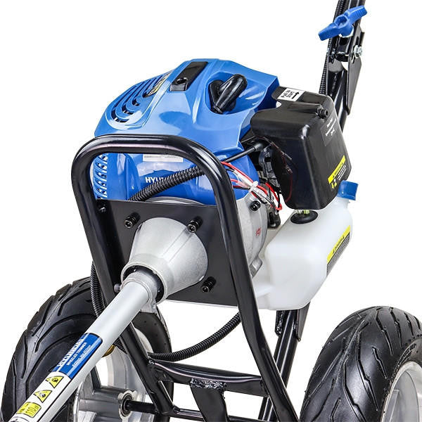 Hyundai 52cc Petrol Wheeled Grass Trimmer 43cm Cutting Width Large Wheels | HYWT5200X