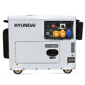 Hyundai 5.2kW / 6.5kVA* Diesel Generator, 3000rpm, 230v Single Phase Output, Silenced Standby Genset | DHY6000SE