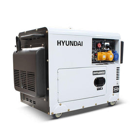 Hyundai 5.2kW / 6.5kVA* Diesel Generator, 3000rpm, 230v Single Phase Output, Silenced Standby Genset | DHY6000SE