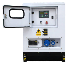 Hyundai 11kW / 13.75kVA* Single Phase, 230v Diesel Generator, 1500rpm Water-cooled Slow Running Genset, Silenced Canopy | DHY11KSEm