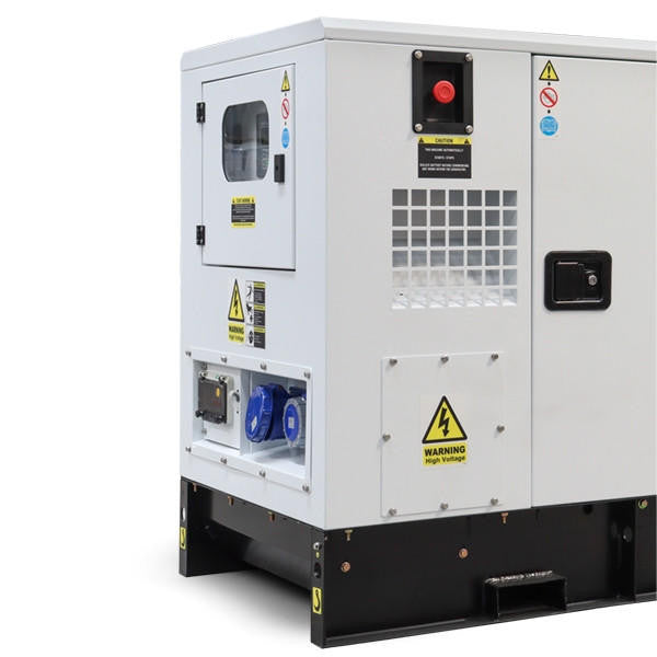 Hyundai 11kW / 13.75kVA* Single Phase, 230v Diesel Generator, 1500rpm Water-cooled Slow Running Genset, Silenced Canopy | DHY11KSEm