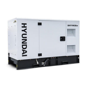 Hyundai 11kW / 13.75kVA* Single Phase, 230v Diesel Generator, 1500rpm Water-cooled Slow Running Genset, Silenced Canopy | DHY11KSEm