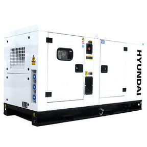 Hyundai 11.2kW / 14kVA Three Phase, 400v / 230v Diesel Generator, 1500rpm Water-cooled Slow Running Genset, Silenced Canopy | DHY14KSE