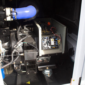 Hyundai 11.2kW / 14kVA Three Phase, 400v / 230v Diesel Generator, 1500rpm Water-cooled Slow Running Genset, Silenced Canopy | DHY14KSE