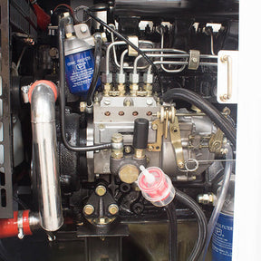 Hyundai 11.2kW / 14kVA Three Phase, 400v / 230v Diesel Generator, 1500rpm Water-cooled Slow Running Genset, Silenced Canopy | DHY14KSE