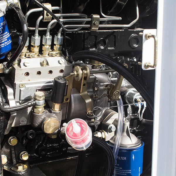 Hyundai 11.2kW / 14kVA Three Phase, 400v / 230v Diesel Generator, 1500rpm Water-cooled Slow Running Genset, Silenced Canopy | DHY14KSE
