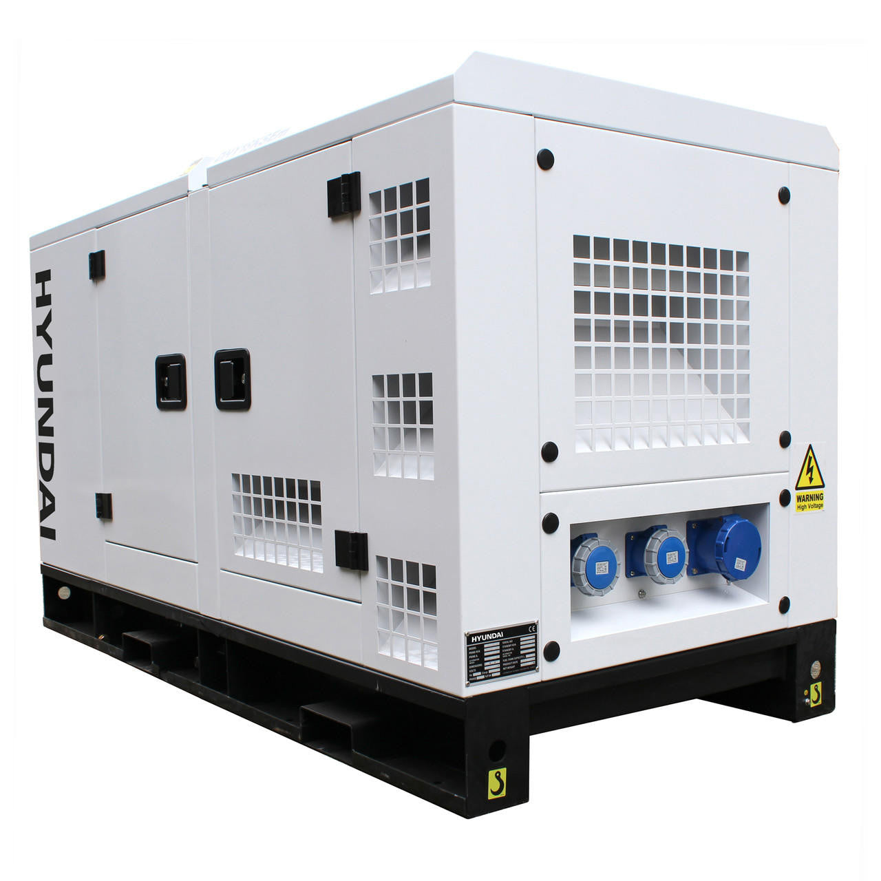 Hyundai 18kW / 22.5kVA* Single Phase, 230v Diesel Generator, 1500rpm Water-cooled Slow Running Genset ,Silenced Canopy | DHY18KSEm