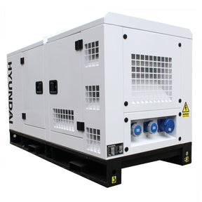 Hyundai 18kW / 22.5kVA* Single Phase, 230v Diesel Generator, 1500rpm Water-cooled Slow Running Genset ,Silenced Canopy | DHY18KSEm