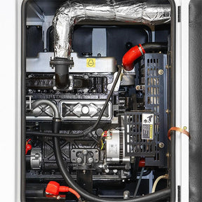 Hyundai 28kW / 35kVA* Single Phase, 230v Diesel Generator, 1500rpm Water-cooled Slow Running Genset, Silenced Canopy | DHY28KSEm