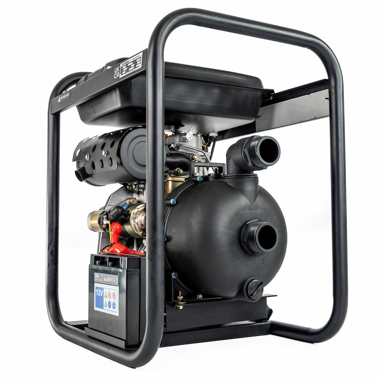 Hyundai 50mm 2" Diesel Chemical Water Pump, 35m Total Head, 7m Lift, 533L/min Flow Rate, 6hp, 296cc | DHYC50LE