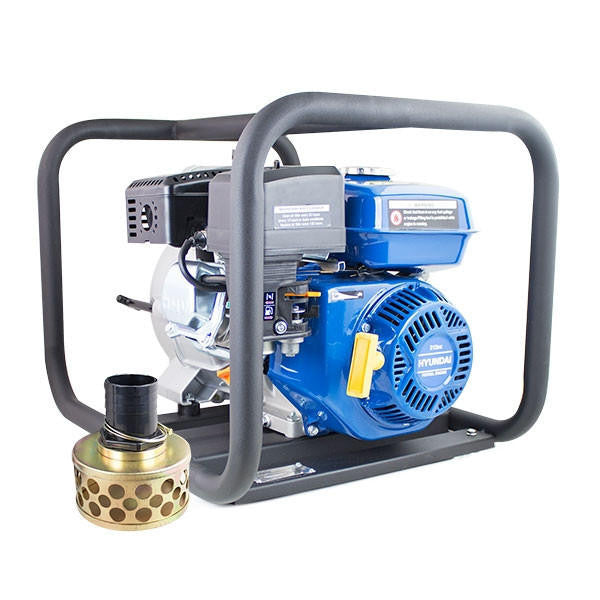 Hyundai 75mm 3" Petrol Trash Water Pump, 25m Total Head, 7m Lift, 1,000L/min Flow Rate | HYT80