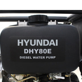 Hyundai 80mm 3" 296cc Diesel Clean Water Pump, 25m Head, 6m Lift, 1000L/min Flow Rate | DHY80E