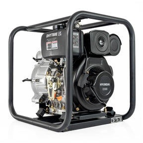 Hyundai 80mm 3" Electric Start Open Frame Diesel Trash Water Pump, 25m Total Head, 6m Lift, 880min Flow Rate, 6hp, 296cc | DHYT80E