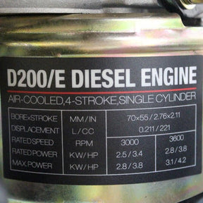 Hyundai 50mm 2''Diesel Water Pump, 33m Total Head, 8m Lift, 600L/min Flow Rate, 6hp, 221cc| DHY50E