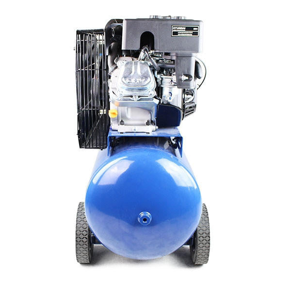 Hyundai 7hp 90L Heavy Duty Petrol Air Compressor 10.7CFM 145psi Belt Drive | HY70100P