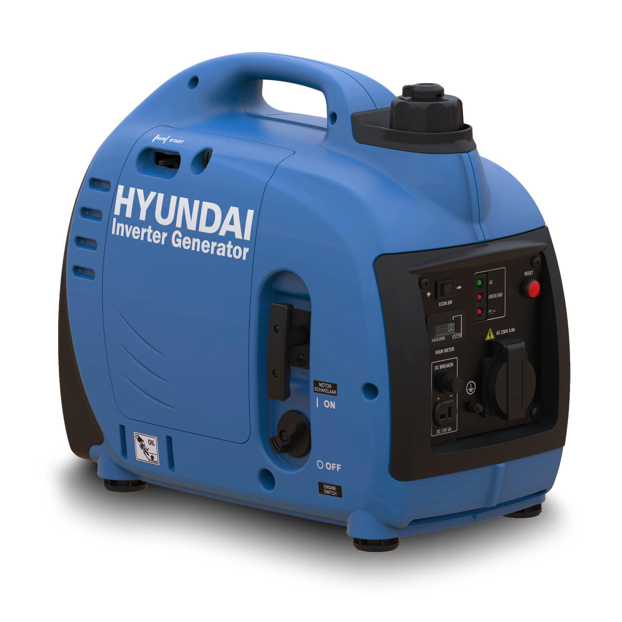 Hyundai 1000W / 1kW Petrol Inverter Generator, Pure Sine Wave Output, Portable, Lightweight & Style, Low Noise | HY1000Si