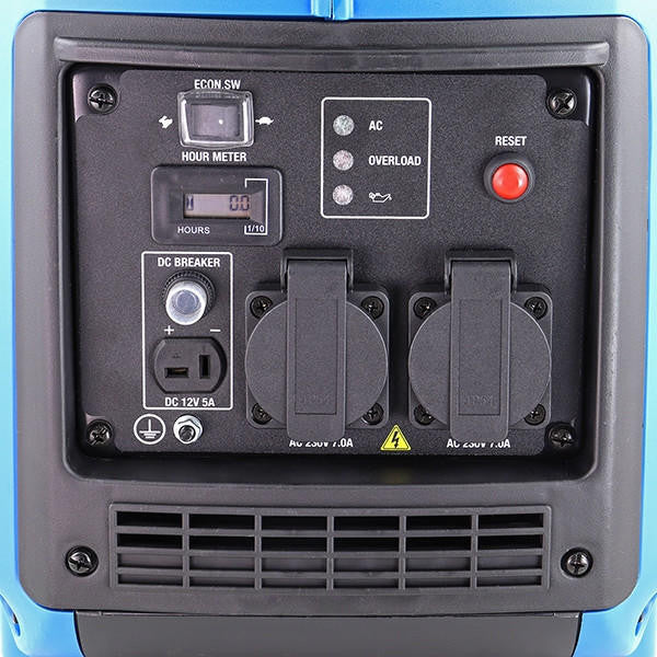 Hyundai 2000W / 2kW Petrol Inverter Generator, Pure Sine Wave Output, Portable Lightweight & Suitcase Style, Low Noise | HY2000Si