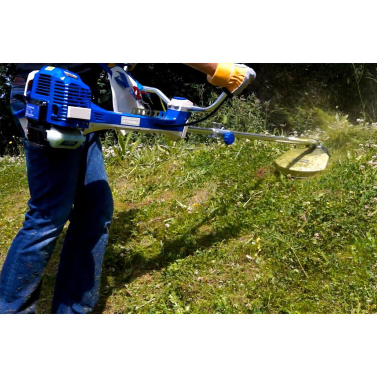 Hyundai 50.8cc Petrol Grass Trimmer / Brushcutter 'Cow Horn' Handles 45cm Cutting Width | HYBC5080AV