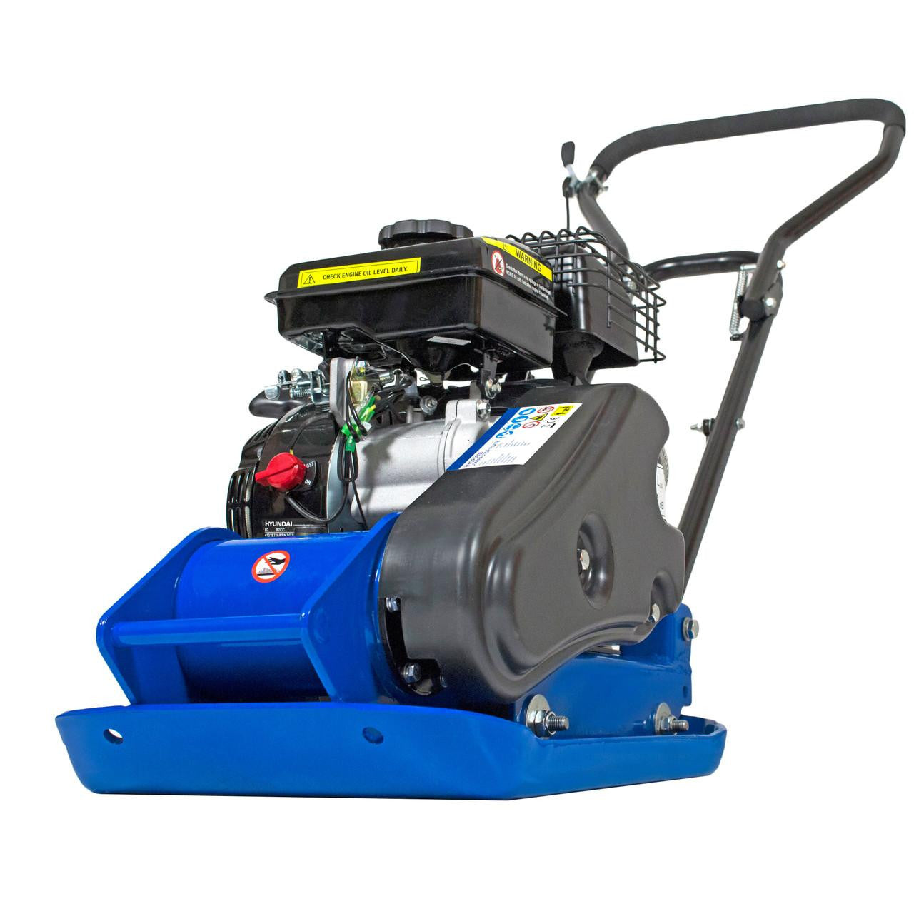 Hyundai 50kg, 32cm, 78.5cc Petrol Plate Compactor,Wheel Kit and Paving Pad | HYCP5030