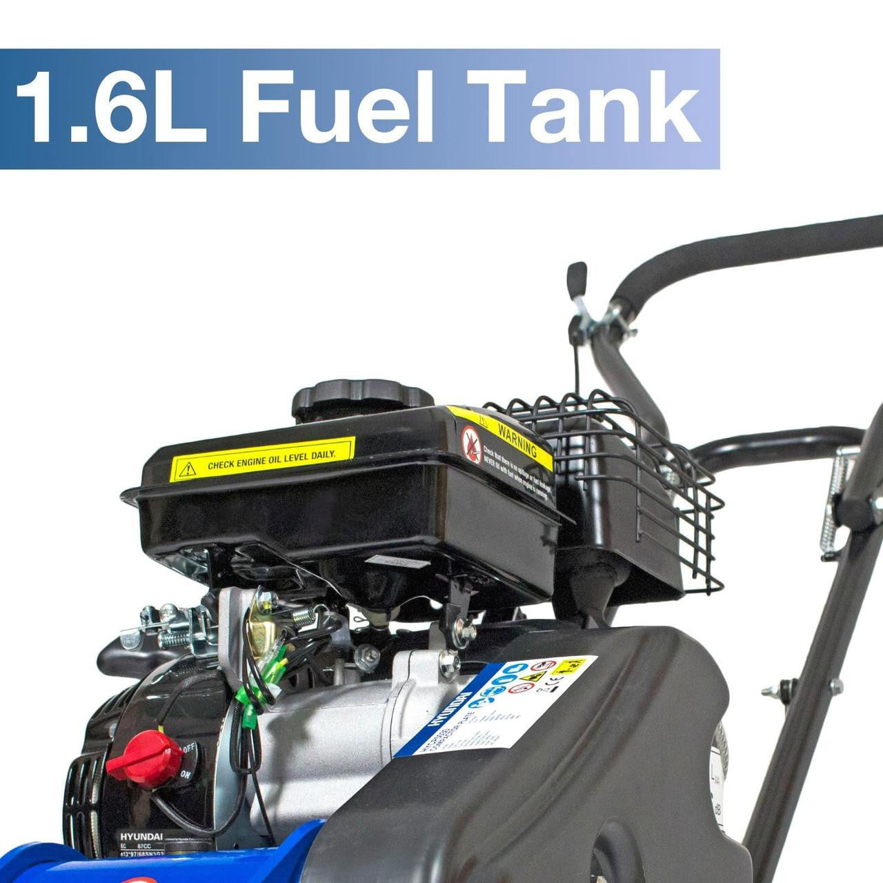 Hyundai 50kg, 32cm, 78.5cc Petrol Plate Compactor,Wheel Kit and Paving Pad | HYCP5030