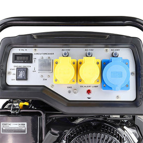 Hyundai 8kW / 10kVA* Petrol Open Frame Site Generator, Recoil and Electric Start | HY10000LEK-2