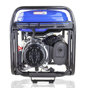 Hyundai 7kW / 8.75kVA* Petrol Open Frame Site Generator with Electric Start & Wheel Kit | HY9000LEK-2