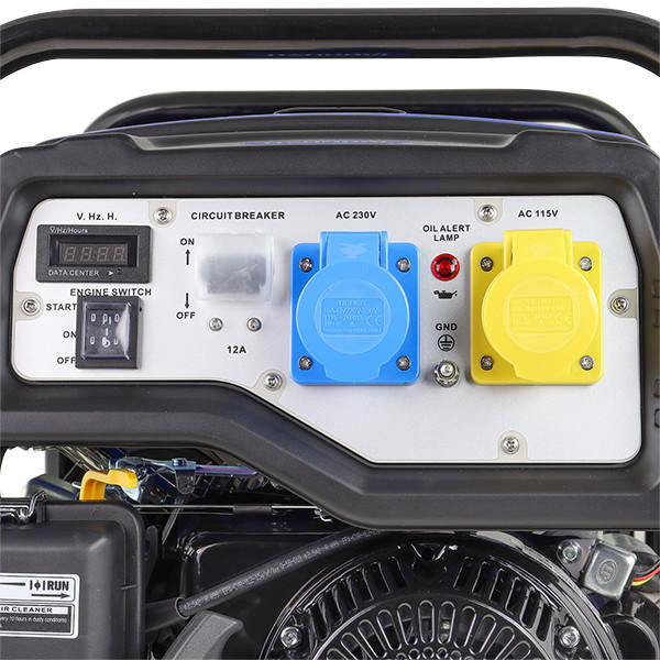 Hyundai 3.2kW / 4kVA* Petrol Site Open Generator with Electric, Recoil Start & Wheel Kit| HY3800LEK-2