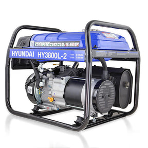 Hyundai 3.2kW / 4kVA* Petrol Site Open Generator with Recoil Start | HY3800L-2