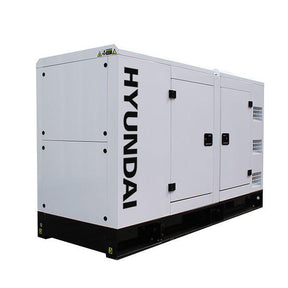 Hyundai 68kW / 85kVa* Three Phase, 400v / 230v Diesel Generator. 1500rpm Water-cooled Slow Running Genset, Silenced Canopy | DHY85KSE