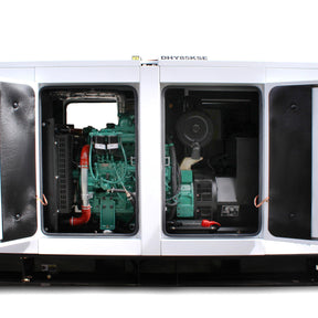 Hyundai 68kW / 85kVa* Three Phase, 400v / 230v Diesel Generator. 1500rpm Water-cooled Slow Running Genset, Silenced Canopy | DHY85KSE