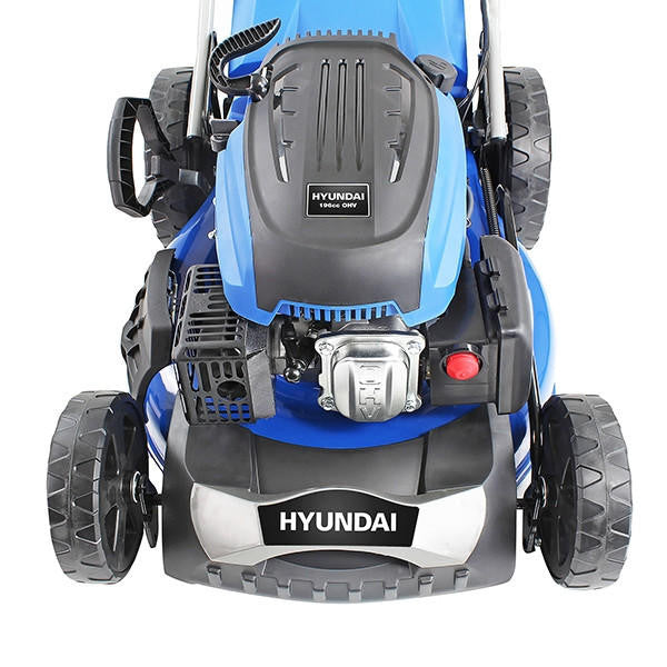 Hyundai 20" / 51cm 196cc 4-in-1 Self-Propelled Petrol Lawnmower, Mulch, Rear & Side Discharge, Hose Connector| HYM510SP