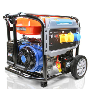 P1 7.9kW / 9.8kVa* Petrol Open Frame Site Generator, Electric Start & Wheel Kit | P10000LE