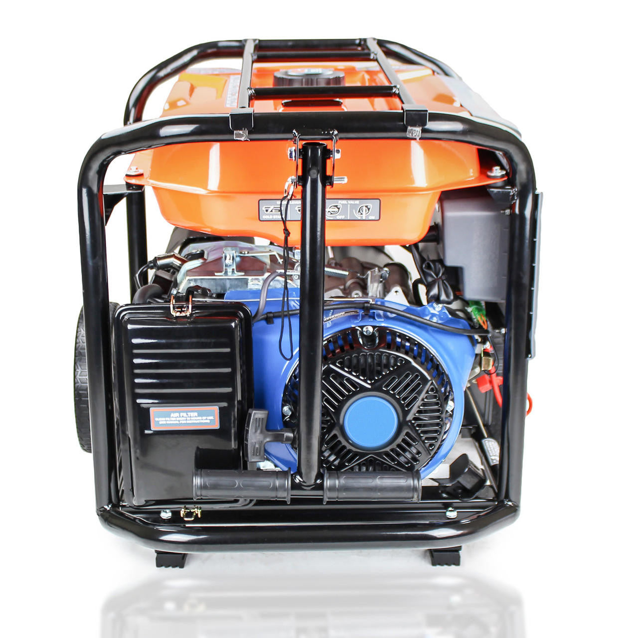 P1 7.9kW / 9.8kVa* Petrol Open Frame Site Generator, Electric Start & Wheel Kit | P10000LE