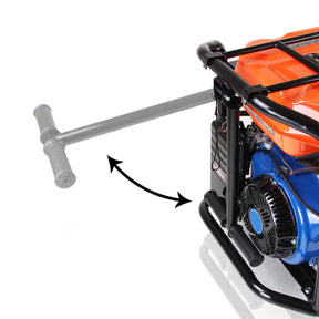 P1 7.9kW / 9.8kVa* Petrol Open Frame Site Generator, Electric Start & Wheel Kit | P10000LE