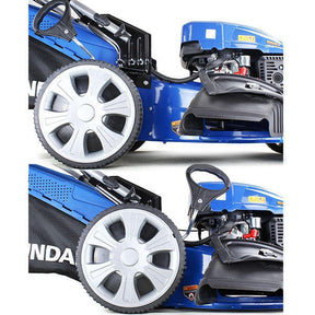 Hyundai 21'' / 53cm 224cc 4-in-1 Electric-Start Self-Propelled Petrol Lawnmower, Mulch, Rear & Side Discharge, Hose Connector | HYM530SPE