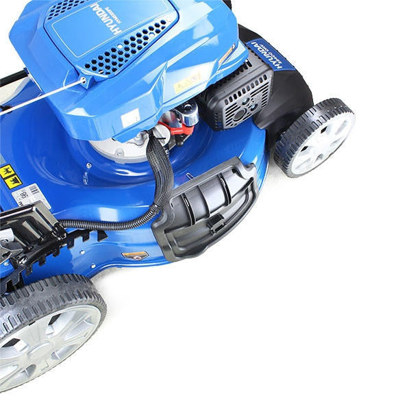 Hyundai 21'' / 53cm 224cc 4-in-1 Electric-Start Self-Propelled Petrol Lawnmower, Mulch, Rear & Side Discharge, Hose Connector | HYM530SPE