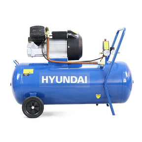 Hyundai 3hp 100L Portable Electric Air Compressor 14CFM 116psi Direct Drive V-Twin | HY30100V