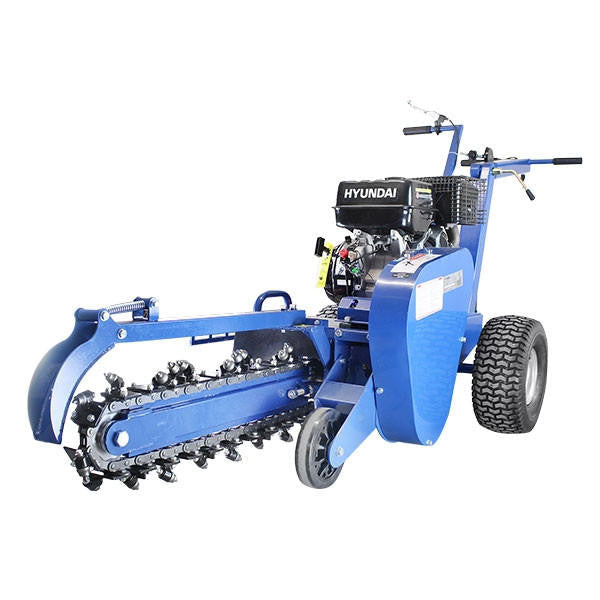 Hyundai 420cc 14hp Petrol Trencher, Recoil Start, 600mm Depth | HYTR150