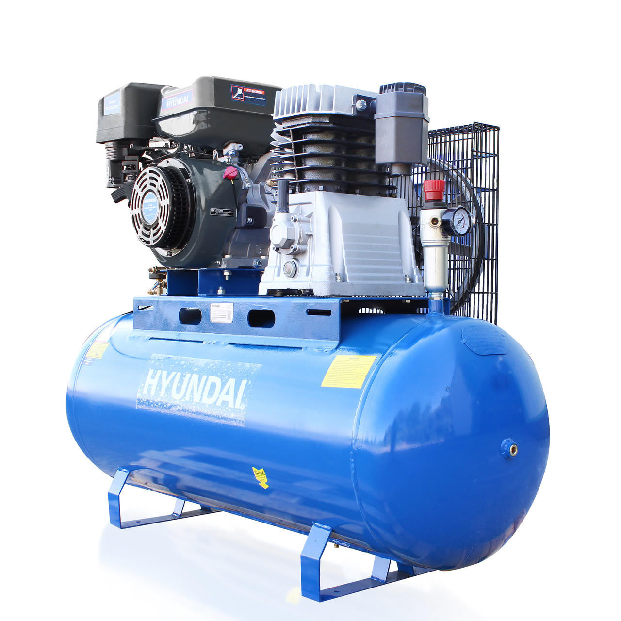 Hyundai 14hp 200L Petrol Belt Driven Air Compressor 29CFM 145psi | HY140200PES