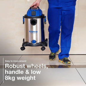 Hyundai 1400W 30L 3-In-1 Wet and Dry Electric Vacuum Cleaner HEPA type Filtration | HYVI3014