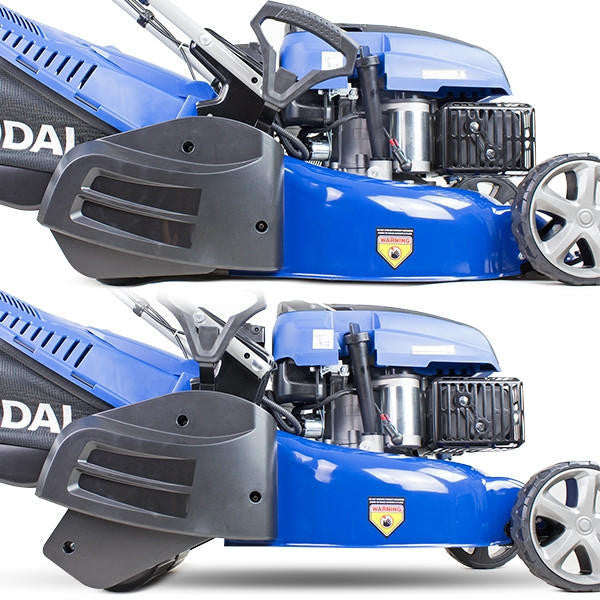Hyundai 17"/43cm 139cc Electric-Start Self-Propelled Petrol Roller Lawnmower | HYM430SPER