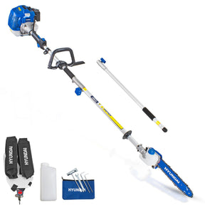 Hyundai 52cc Petrol Pole Saw Pruner Chainsaw 2.7m Long Reach 260mm Cutting Width | HYPS5200X