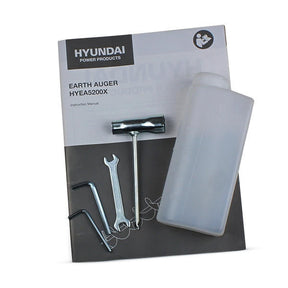 Hyundai 52cc Petrol Earth Auger, Post Hole Borer and Ground Drill - 100, 150 & 200mm| HYEA5200X