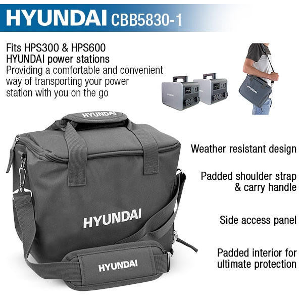 HYUNDAI CBB5830-1 Protective Carry/Shoulder Bag For HPS300 and HPS600 Portable Power Stations