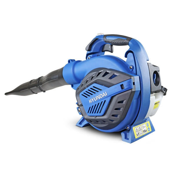 Hyundai 26cc 3-in-1 Petrol Leaf Blower, Garden Vac & Shredder, 157mph Air Speed, 40L Collection Bag | HYBV2600X
