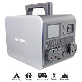 Hyundai HPS-600 Portable Power Station & Protective Carry/Shoulder Bag