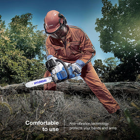 Hyundai 20" 50cm 62cc Petrol Chainsaw, 2-Stroke Easy-Start | HYC6200X