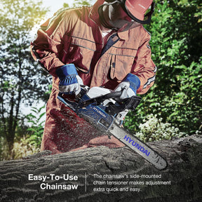 Hyundai 20" 50cm 62cc Petrol Chainsaw, 2-Stroke Easy-Start | HYC6200X