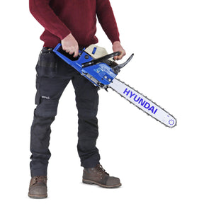 Hyundai 20" 50cm 62cc Petrol Chainsaw, 2-Stroke Easy-Start | HYC6200X